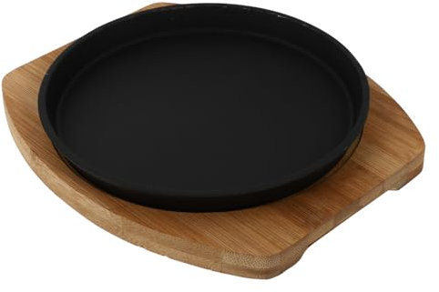 Cabilock Teppanyaki De Bistec Bandeja Teppanyaki Plato Para Barbacoa Sartén Para Bistec Práctica Placa Para Asar Antiadherente