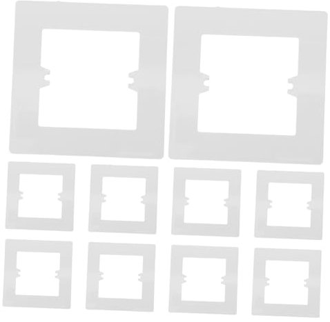 Uonlytech 10piezas Protectores De Placa De Pared Cubiertas Decorativas Pvc Fácil Instalación Protector Enchufes