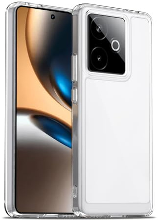 Liisooka Transparentt Skal för Realme GT 7/GT 7T 5G, Militärgrads Fallskydd, Gulförhindrande Skyddshölje med Hård PC-baksida, Ultratunt Chocksäkert Skal Mot Repor