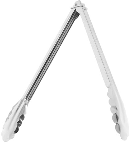 FONDOTIN Pince à Griller en Acier Inoxydable Épais 30 CM pour Barbecue Cuisine Résistante à la Chaleur Pinces Robustes pour Griller Viandes et Poissons en Extérieur