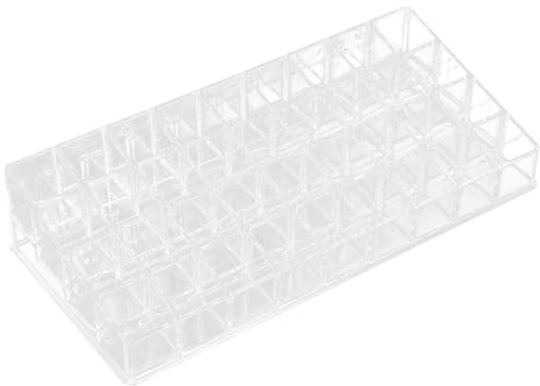 DECHOUS Caja de Almacenamiento de Maquillaje Transparente Ps 36 Ranuras Ligera y Organizador para Lápices de Labios Adecuado para Escritorio y Tocador