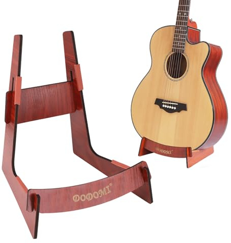 nplaseta Supporto per Chitarra in Legno, Supporto per Ukulele, Porta Chitarra da Terra, Stand Chitarra Universale per Chitarra Acustica Classica Elettrica Basso Ukulele Violino Banjo Mandolino
