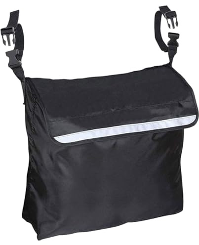 Cabilock Aufbewahrungstasche in Schwarz mit Großer Kapazität Rollstuhl Praktische Armlehnentasche aus Polyester und Mehreren Fächern für Rollstuhl und Elektrorollstuhl