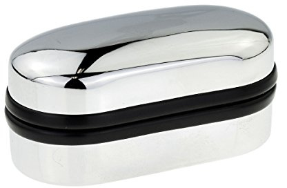 GTR-Prestige Giftware Chrome Metal Cufflink Box 7.5 x 3 x 3cm