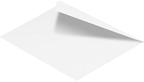 100 Stück, Briefumschläge, DIN C6, Nassklebung, Spitze Klappe, 100 g/qm Offset, Ohne Fenster, Weiß, Blanke Briefhüllen