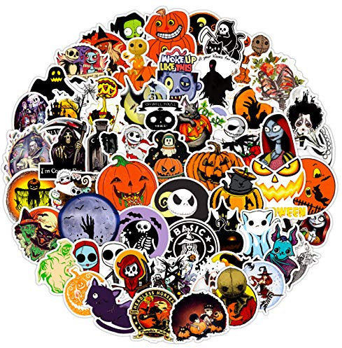 Halloween-Aufkleber für Wasserflaschen, 100 Stück, lustig, Laptop, Scrapbook, Handy, Gepäck, Auto, Skateboard, Fahrrad, Party-Dekoration, Geschenke für Kinder, Teenager, Erwachsene