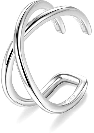 ORAZIO 20Pcs Ear Cuff Silber 925 Ohrclips Damen Ohne Ohrlöcher | Fake Ohrringe Ohrmanschette Earcuffs Set Fake Conch Helix Pircings Ohr Cuffs Ohrklemme Ohrschmuck Ohne Ohrloch