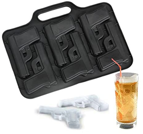 Moule silicone 6 pistolets glaçons cocktails boissons chocolat décoration gâteaux moule cuisine forme originale bar congélateur glace accessoires créatifs idées cadeau
