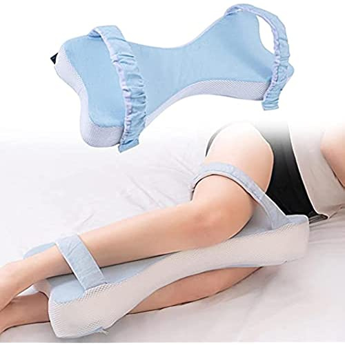 HSRG Schaumstoff Kniekissen Bein Knie Orthopädisches Kissen Zum Schlafen Auf Dem Seitenbett Keilstützkissen, Beinstützkissen Mit Gurt, Schwangerschafts-Kniestützkissen Für Rücken, Hüfte, Knie