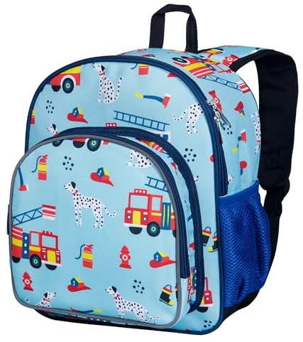 Wildkin Kinder-Rucksack, 30,5 cm (12 Zoll), leichte Schultasche für Kindertagesstätte und Reisen, Alter 3-7 Jahre, Feuerwehrleute, 12 x 10 x 4.5 inches, 30,5 cm großer Rucksack für Jungen