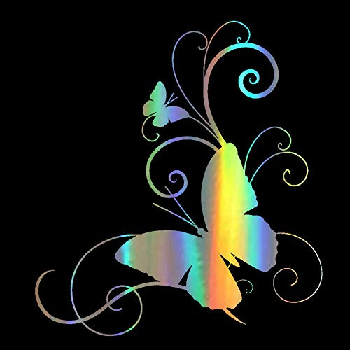 5 Stück Schmetterlinge Autotattoos Selbstklebend Motorhaube Aufkleber Auto Aufkleber Wandtattoos DIY Wandkunst Handwerk Wassdichte PVC Lustige Aufkleber für Motorrad Laptop Fahrrad 15.2cm*16.6cm
