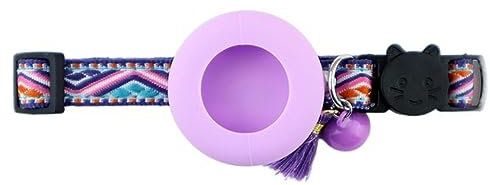 Hundehalsband, Katzenhalsband, Katzenhalsband im Freien, Park, Hund, Katze, GPS-Finder, Ortungsschutz, Tracking, Katzen-Tracking-Halsband, Haustierhalsband, Anti-Verlust-Haustierzubehör ( Color : Purp