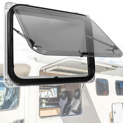 YMAOMAO Wohnmobil-Fenster, Seitlich Aufklappbares Wohnmobil-Fenster, Wohnmobil-Fenster Mit Integriertem Rollo Und Moskitonetz Für Wohnmobil, Wohnwagen,900 * 900mm