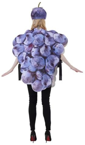 Lustiges Weintrauben-Kostüm für Erwachsene Obst und Gemüse Cosplay-Outfit Essen Themenparty Kostüm