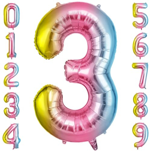 OFFCUP Globo Número40, Grande Globos Foil, Globo Numeros Gigante | (101cm)Inflar con Helio o Aire, Decoracion para Niño Niña Adultos La Boda Aniversario Cumpleaños Fiestas