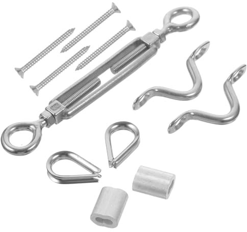 PartyKindom 2stücke Edelstahl Turnbuckles Für Drahtspannung Einstellbarer Spannschloss Mit Runden Ösen Robuste Seilspannungslösung Für Zeltmontage Und Sonnenschutz Korrosionsbeständig