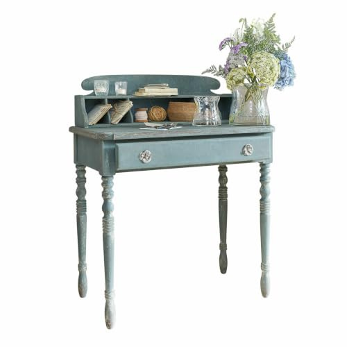 Loberon Sekretär Lartigue, antikblau | verträumter historischer Look, stilvolles Antik-Finish, romantischen Shabby-Chic-Touch, Konsolentisch, Kiefernholz