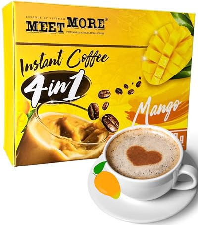 MOIN VIETNAM 4in1 Kaffee Mango - Instantkaffee mit Mango - Premium Qualität - exotischer fruchtiger Geschmack - 270g - MEET MORE