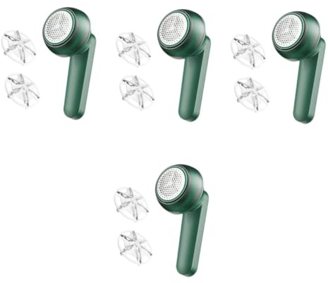 Healeved 4sets Rasoio Elettrico Ricaricabile Usb Per Tessuti Levapelucchi Portatile Per Abbigliamento Leggero e Compatto Rimuove Pelucchi e Fuzz Da Ogni Tipo Di Tessuto Include Lame Di