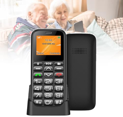 Basic Cell Phone for The Elderly, Unlocked 2G Mobile Phone with Big Buttons, Backup Dumb Phone with GSM Standard, Supports Dual SIM + SD Card,No Internet