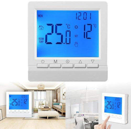 Thermostat WiFi intelligent, pour Tuya 16 A/3 A, écran tactile LCD, contrôleur de température programmable pour chauffage électrique/chaudière à gaz/chauffage à eau chaude (3 A)