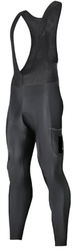 NihaoWXM Lange Radhose Herren Thermische Winter-Rad-Trägerhose mit Gesäßtasche, 5D-Gel gepolsterte Herren-Fleece-Sport-warme Trägerhose, Rennrad-Trägerhose(4XL)