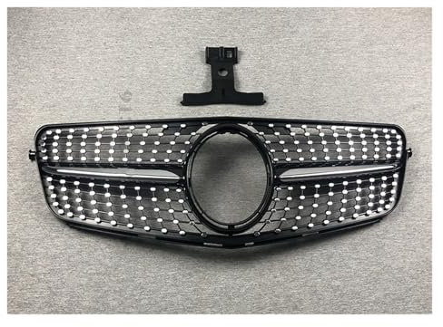Doppelsteg Nieren Vorne Grill Match Frontgrill Für Die Stoßstange, Haubengrill Für Benz C W204 C43 C180 C200 C250 C300 2007-2014 AMG GT Diamant-Tuning Frontgrill Auto-Kühlergrill Grill Front(Diamond G