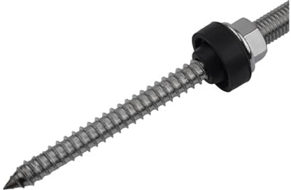1/4 Stück Stockschrauben M10 20/25 mm Photovoltaik-Halterung Zubehör Farbe Stahl Fliesenhalterung Edelstahl Doppelkopf-Holzschraube(M10 250mm 1pc)