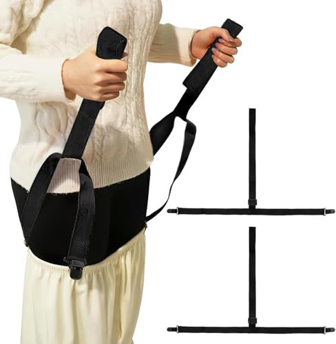 Uoww 2 Stück Anziehhilfe für Hosen Clip and Pull Anziehhilfe Gürtelhilfen Schuh Strümpfe Hosen Verstellbare für ältere Menschen Behinderte Schwangere Frauen Schwarz