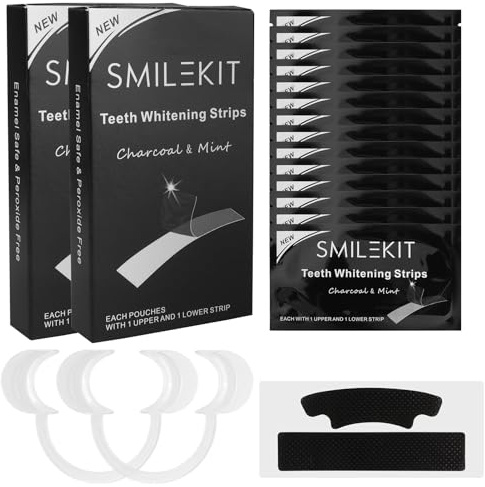 Bande de Blanchiment des Dents – 28 Teeth Whitening Strips, 14 Ensembles Bandes de Dentaire, Inclut 2 Outils d'Ouverture, Élimine les Taches de Café et Thé, Pour des Dent Plus Blanches