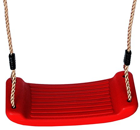 Kinder Schaukelsitz von Gartenpirat Robustes Schaukelbrett aus Kunststoff für sicheren Spielspaß Farbe Rot