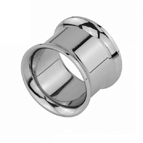 eeddoo Flesh Tunnel Double Flare Silber Edelstahl 44 mm
