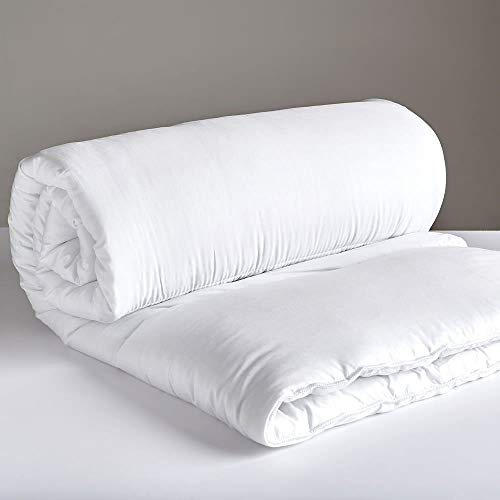New Non-Allergenic Soft Cotton Rich Breathable Bounce-back Hollowfibre Filled Duvet Quilt Comforter, Single 4.5 TOG