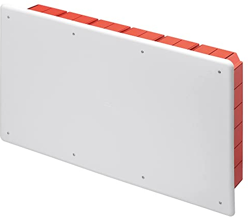 Gewiss Cassetta Scatola di derivazione e connessione per pareti in muratura con guida DIN Dimensioni 516x294x90 Coperchio Bianco RAL9016 GW48011