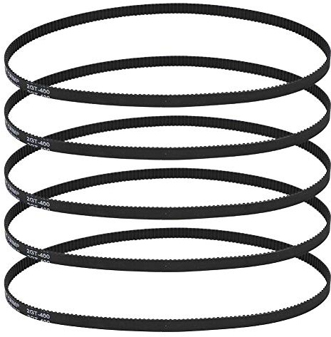 Correa dentada ASHATA, correa de impresora 3d Accesorios de impresora 3D GT2-6-400MM Correa de sincronización cerrada de goma Anillo de transmisión síncrona 400mm, Ancho 6mm