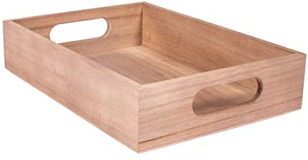 Rayher Bandeja de madera con asas, personalizable, 24x17x5 cm, FSC, 62958505