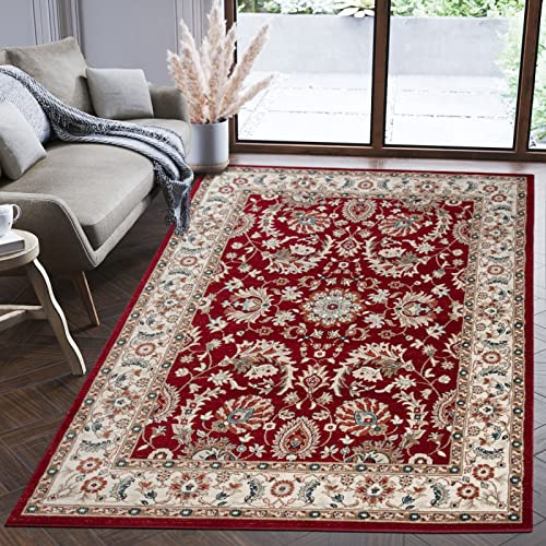 Mazovia Tappeto Corridoio 80x150cm Rosso Classico Tradizionale Morbido