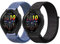 Niboow 22mm Correa para Garmin Forerunner 265/Forerunner 255/Forerunner 255 Music, Nylon Muñequeras Pulseras Repuesto para Garmin Vivoactive 4/Venu 2/Amazfit GTR 4/Xiaomi S1 Active-Negro+Azul