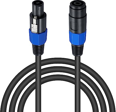 Maxhood Speakon Extension Cables 6ft, 18AWG Speakon to Speakon Cable, Speakon Male to Female Wire DJ PA Stage Audio Jack Speaker Cable for Loudspeaker Amplifier Copper Cord with Twist Lock