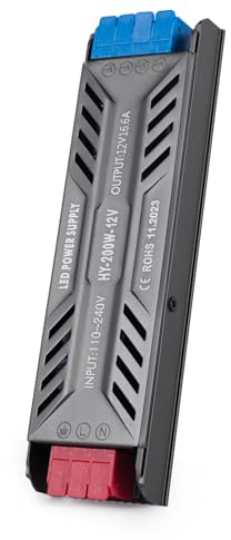 SUCIKORIO 12V Netzteil LED Trafo 200W Transformator AC 230V auf DC 12V 200W 16,6A Schlank Konstante Spannung LED Treiber Netzteil 12V Ultra Dünn Niedervolttrafo für LEDs Streifen, Innen