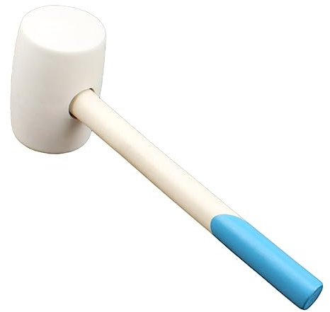 OSALADI 16oz Gummihammer Für Fliesen Faserkugelhammer Mit Holzgriff Fliesenverlegehammer Stoßfestigkeit Oberflächenschutz