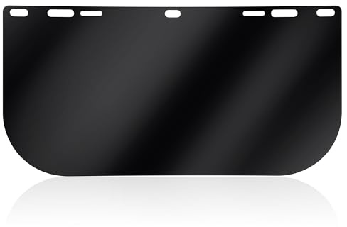 Feekoon 1 paquete de lentes de repuesto de protector facial, 15.5 x 8 pulgadas, protector de cara completa tintado compatible con Hobart 770580, visera de seguridad protectora de repuesto para