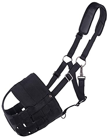NETPROSHOP Fressbremse Beweidungsmaske mit Nasenlöchern Shetty Pony Cob Full XLFull