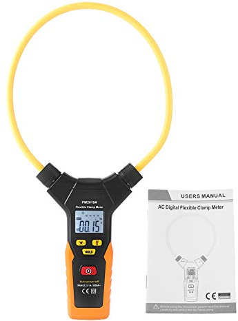 PEAKMETER PM2019A Flexible Stromzange 3000A AC Digitales Messgerät mit LCD-Display 75mm Klemmendurchmesser Datenhaltefunktion Hintergrundbeleuchtung für Elektrische Geräte