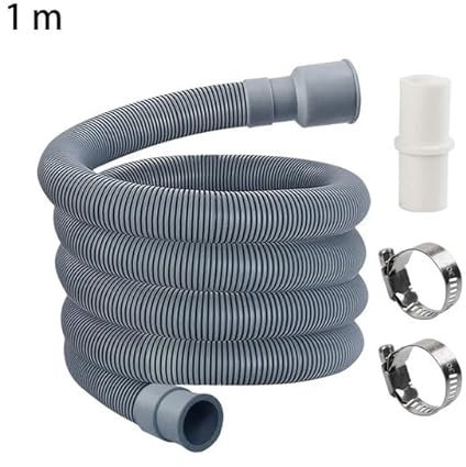 ZHAOSHIXU Washing machine drain pipe 0.8/1/2/7M Plastic Washing Machine Drain Dishwasher Hose Waste Water Outlet Expel Soft Tube Stretchable Drain Extension Pipes(1M)