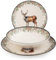 H&H, Servizio tavola 18 pezzi Montana set tavola completo, natalizio, decoro cervo, in stoneware, lavabile in lavastoviglie
