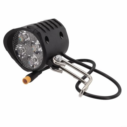 Hasaller HORN - Faretto LED Integrato 36V/48V/60V per Moto, Scooter Elettrico, Bicicletta - Faro Anteriore 16W 4 Perline