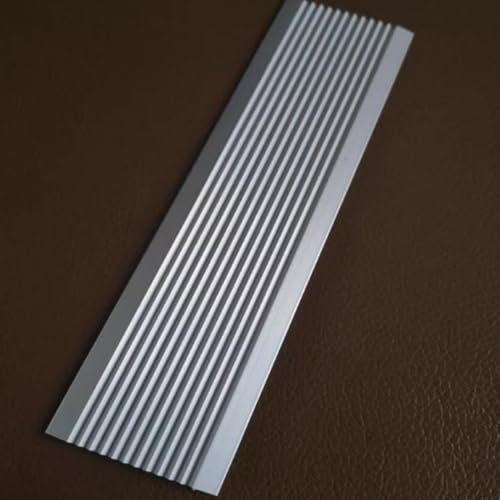 OPOLDBDMAC Aluminium Treppenkantenprofil 100×4CM Antirutsch Treppenprofil, Stufenkantenprofil，Silber Abdeckleiste Für Laminat Bodenbelag Fliesen