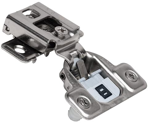10 Pack Salice Silentia 106 Degree 5/8 Overlay Soft Close Cabinet Hinges, 3Cam Adjustment, Press-in Face Frame Kitchen Cabinet Door Hinge with Dowels, Nickel Finish- SACUR35D9R