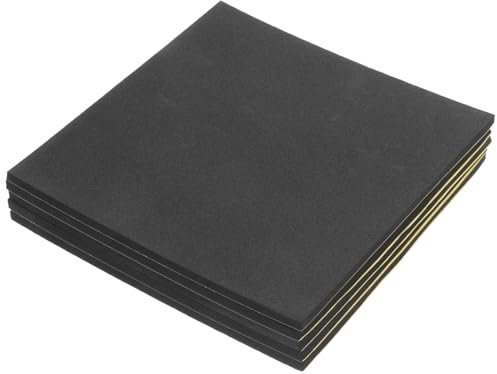 HOMSFOU 5pcs Eva Anti-Vibration Pads Black 150x150x5mm Vibration Isolation Pads for Washing Machines and HVAC Equipment